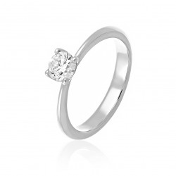 Prsteň Sprout, biele zlato, diamant.