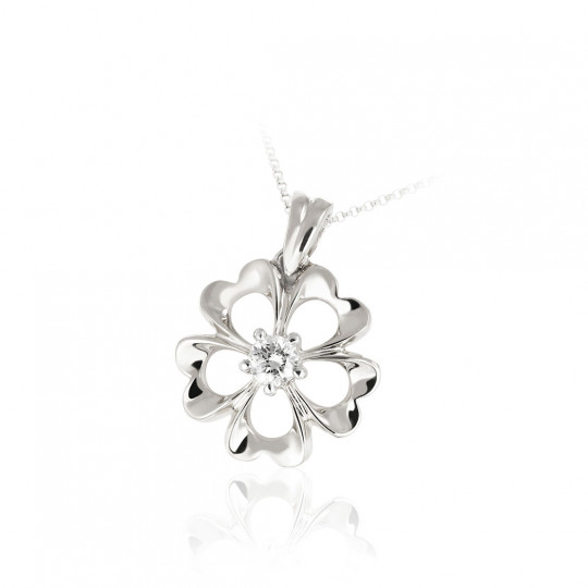 Prívesok Purity, biele zlato, diamant.