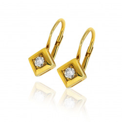 Náušnice Bellisima II., žlté zlato, diamant.