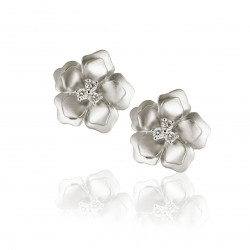 Náušnice Primrose, biele zlato, diamant.