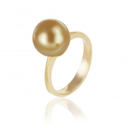 Prsteň Helix, žlté zlato, juhomorská perla zlatá.