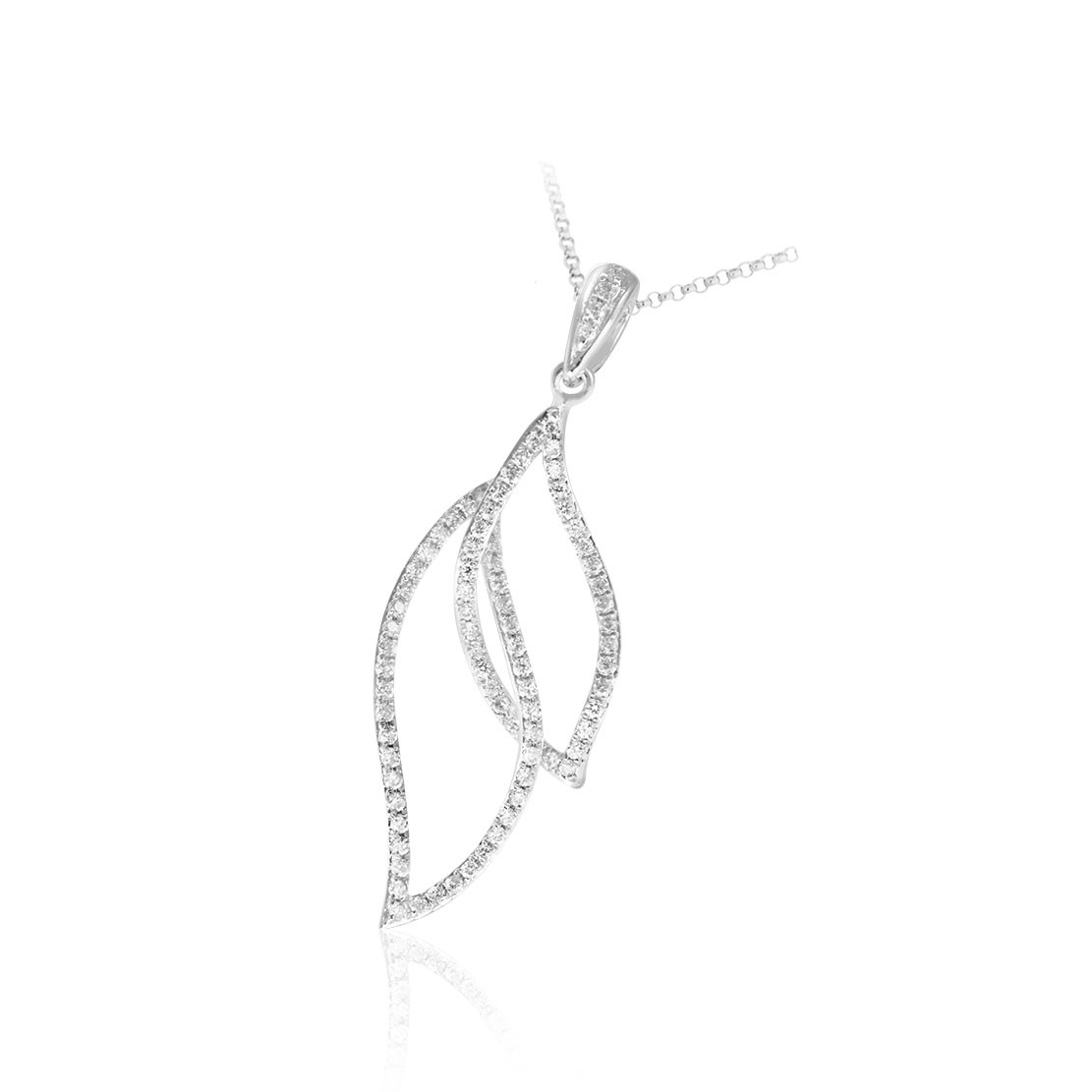 Diamantový prívesok Contour, biele zlato