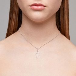 Diamantový prívesok Contour, biele zlato