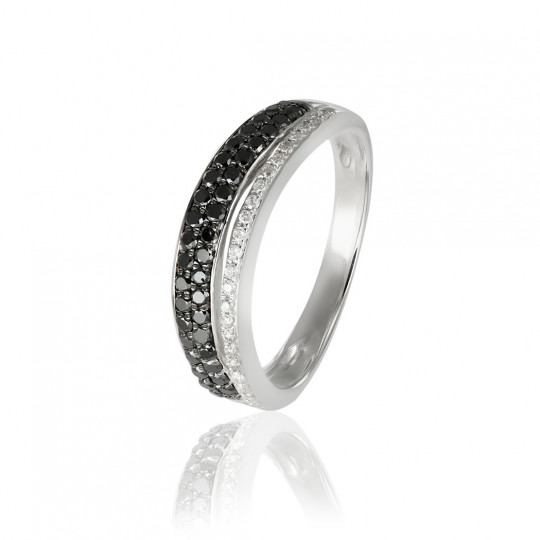 Prsteň Spell, biele zlato, farebný diamant, diamant.