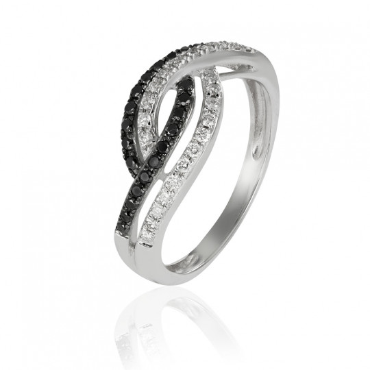 Prsteň Alliance, biele zlato, farebný diamant, diamant.