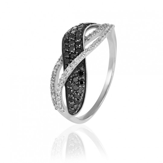 Prsteň Avenue, biele zlato, farebný diamant, diamant.
