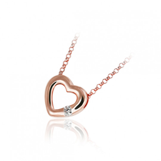 Náhrdelník Baby, ružové zlato, diamant.