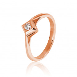 Prsteň Bellisima, ružové zlato, diamant.