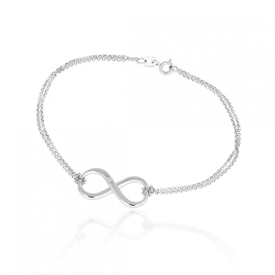 Náramok Cherish, biele zlato, diamant.