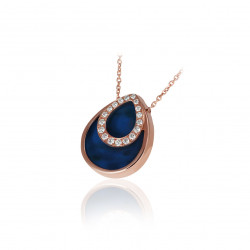 Náhrdelník Naive, ružové zlato, lapis lazuli, diamant.