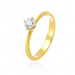 Prsteň Darleen, žlté zlato, diamant.