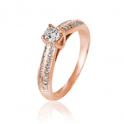 Prsteň Gianna, ružové zlato, diamant.