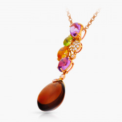Drahokamový prívesok Gemstone, ružové zlato