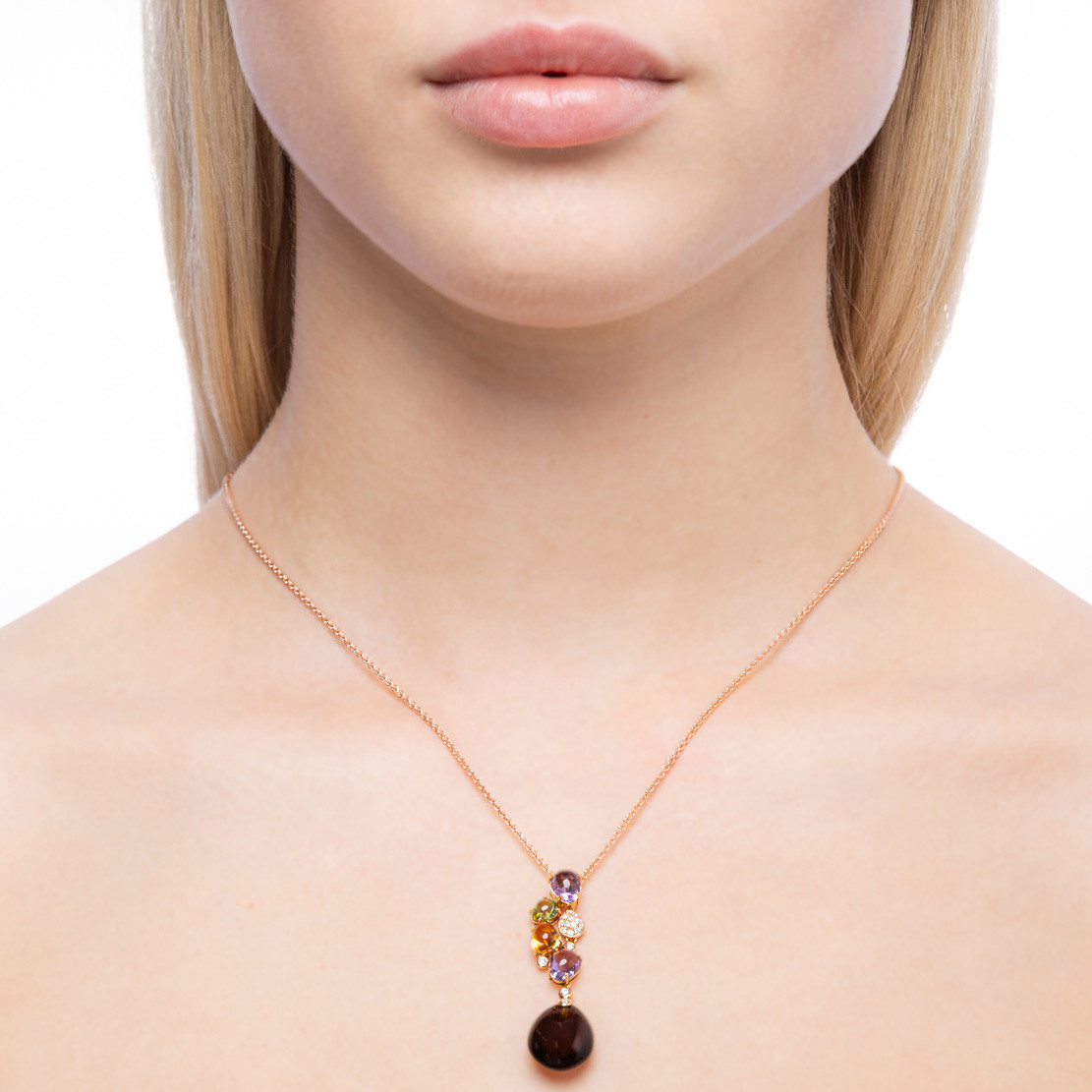 Drahokamový prívesok Gemstone, ružové zlato