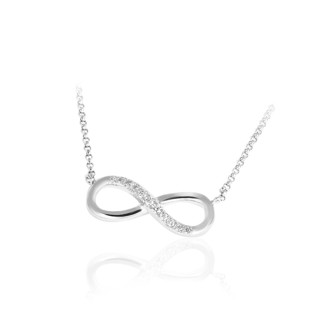 Náhrdelník Always, biele zlato, diamant.
