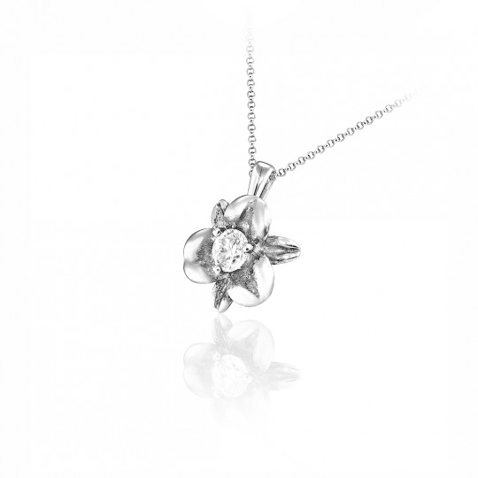 Prívesok Virtue, biele zlato, diamant.