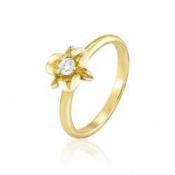 Prsteň Virtue, žlté zlato, diamant.