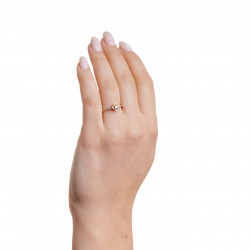 Diamantový zásnubný prsteň White Rose, žlté zlato