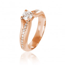Prsteň Janine, ružové zlato, diamant.