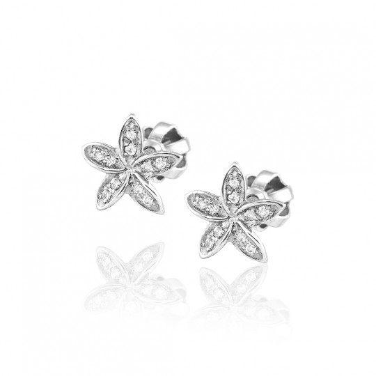 Náušnice Canopy, biele zlato, diamant.