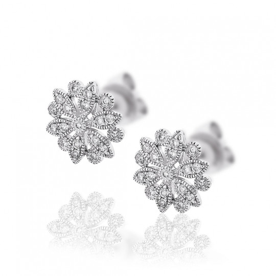 Náušnice Meaning, biele zlato, diamant.