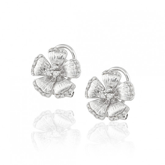 Náušnice Gossamer, biele zlato, diamant.