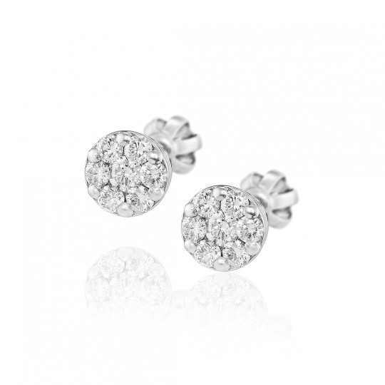 Náušnice Jocelyn II., biele zlato, diamant.