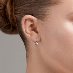 Morganitové náušnice Cream, ružové zlato