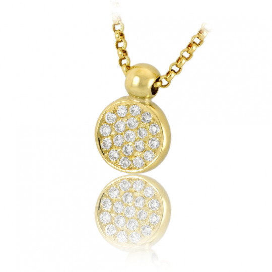 Náhrdelník Avidity, žlté zlato, diamant.