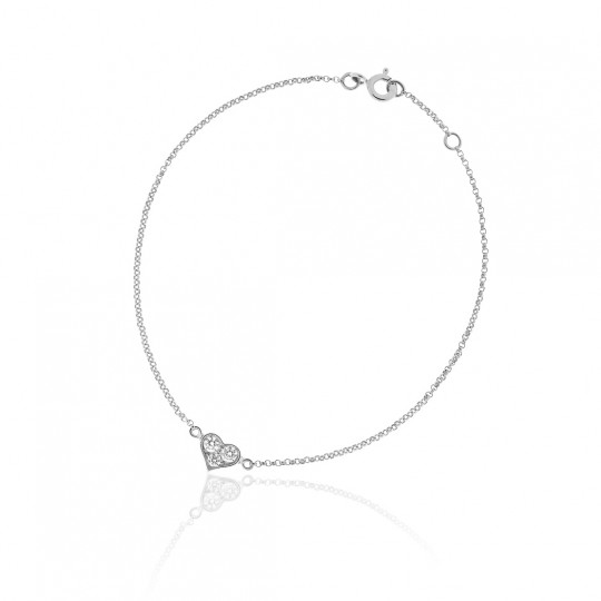 Náramok Cindirella, biele zlato, diamant.