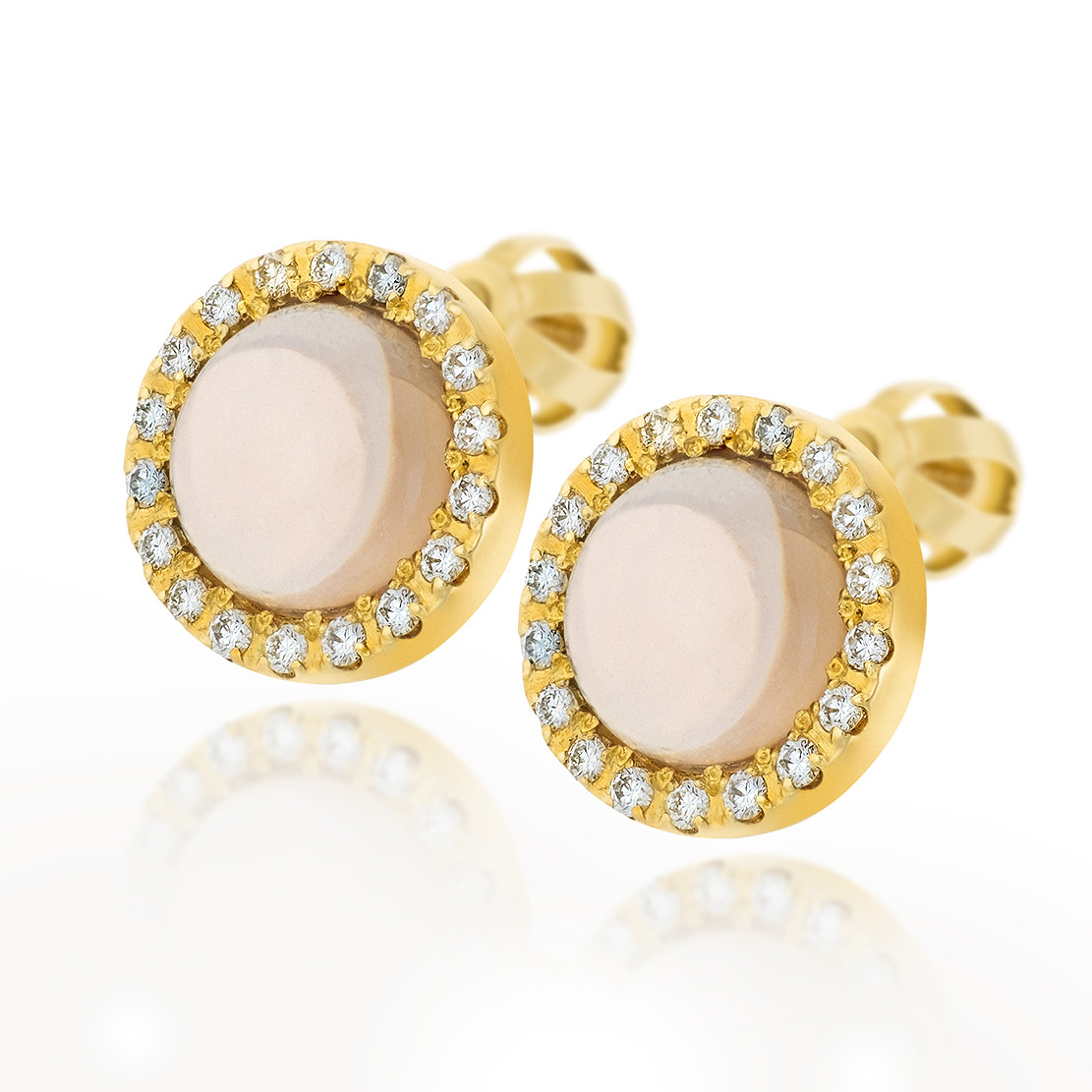 Záhnedové náušnice Merenge, žlté zlato