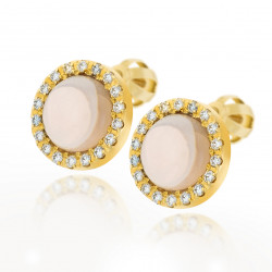 Záhnedové náušnice Merenge, žlté zlato