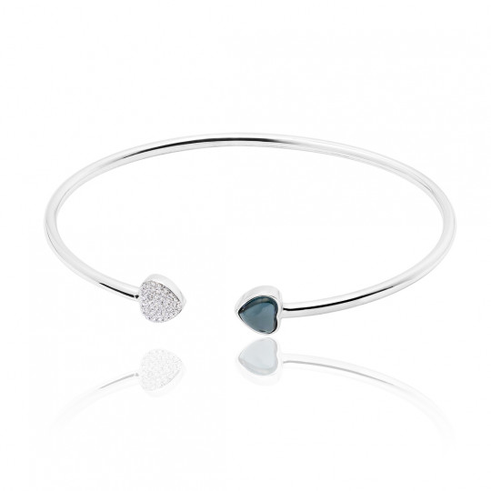 Náramok Allure, biele zlato, modrý topás, diamant.