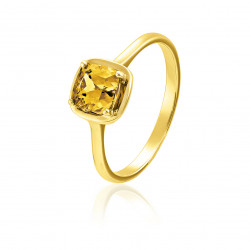 Prsteň Avril, žlté zlato, zlatý beryl.