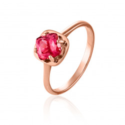 Prsteň Avril II., ružové zlato, ružový turmalín.