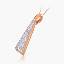 Prívesok Kasandra, ružové zlato, biele zlato, diamant.
