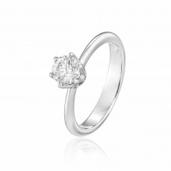 Prsteň Janette, biele zlato, diamant.