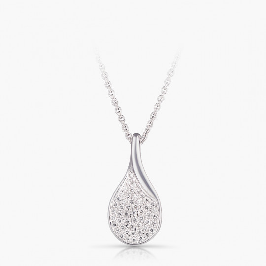 Prívesok Terra, biele zlato, diamant.