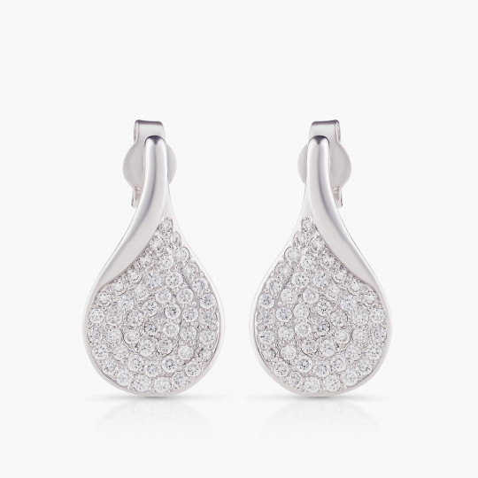 Náušnice Terra, biele zlato, diamant.