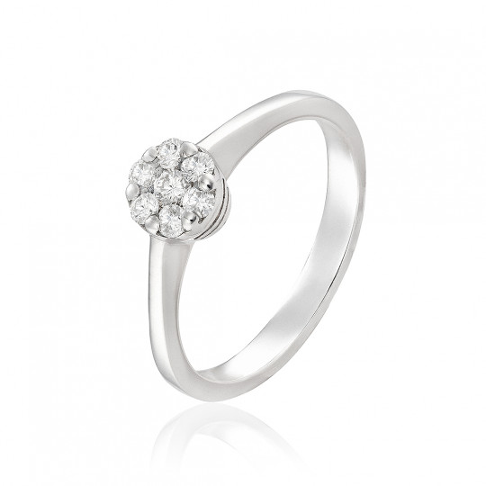 Prsteň Jocelyn, biele zlato, diamant.