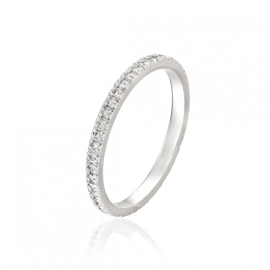 Prsteň Sempre, biele zlato, diamant.